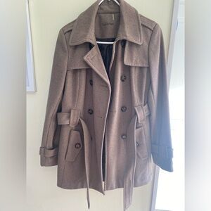 Calvin Klein Double-Breasted Brown Trench Coat